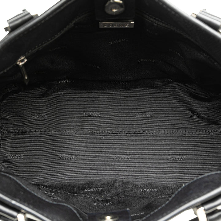 Leather Fusta 28 Tote Black - Gaby Paris