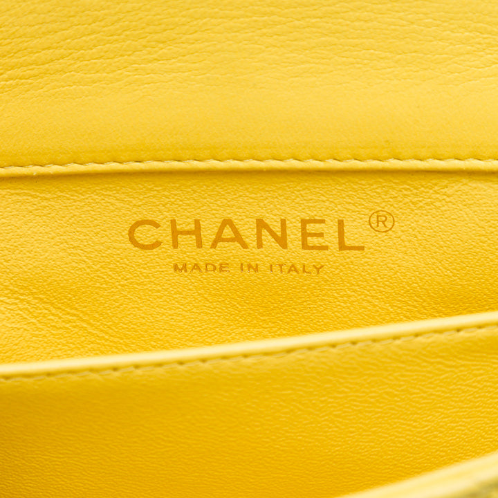 Chanel Extra Mini Rectangular Classic Cuir d’agneau Simple rabat