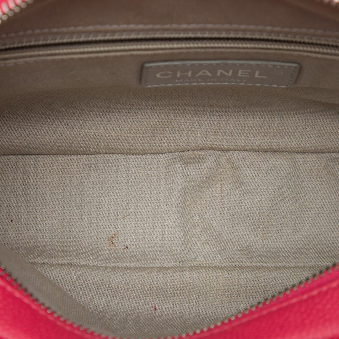 Chanel Matelassé Easy à rabat Moyen Cuir caviar Rose – vue 4 – GABY PARIS