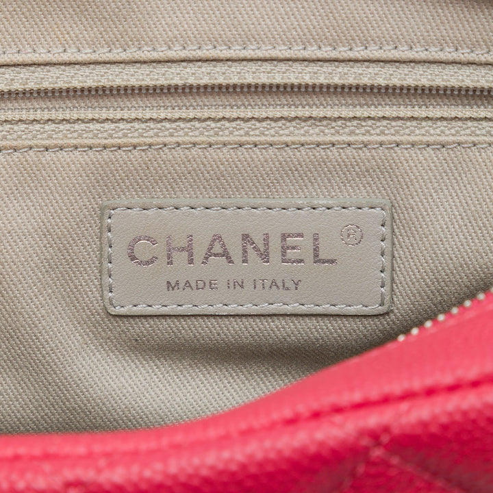 Chanel Matelassé Easy à rabat Moyen Cuir caviar Rose – vue 5 – GABY PARIS