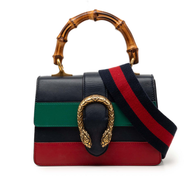 Gucci Mini Cuir de veau Web Bamboo Dionysus Sac