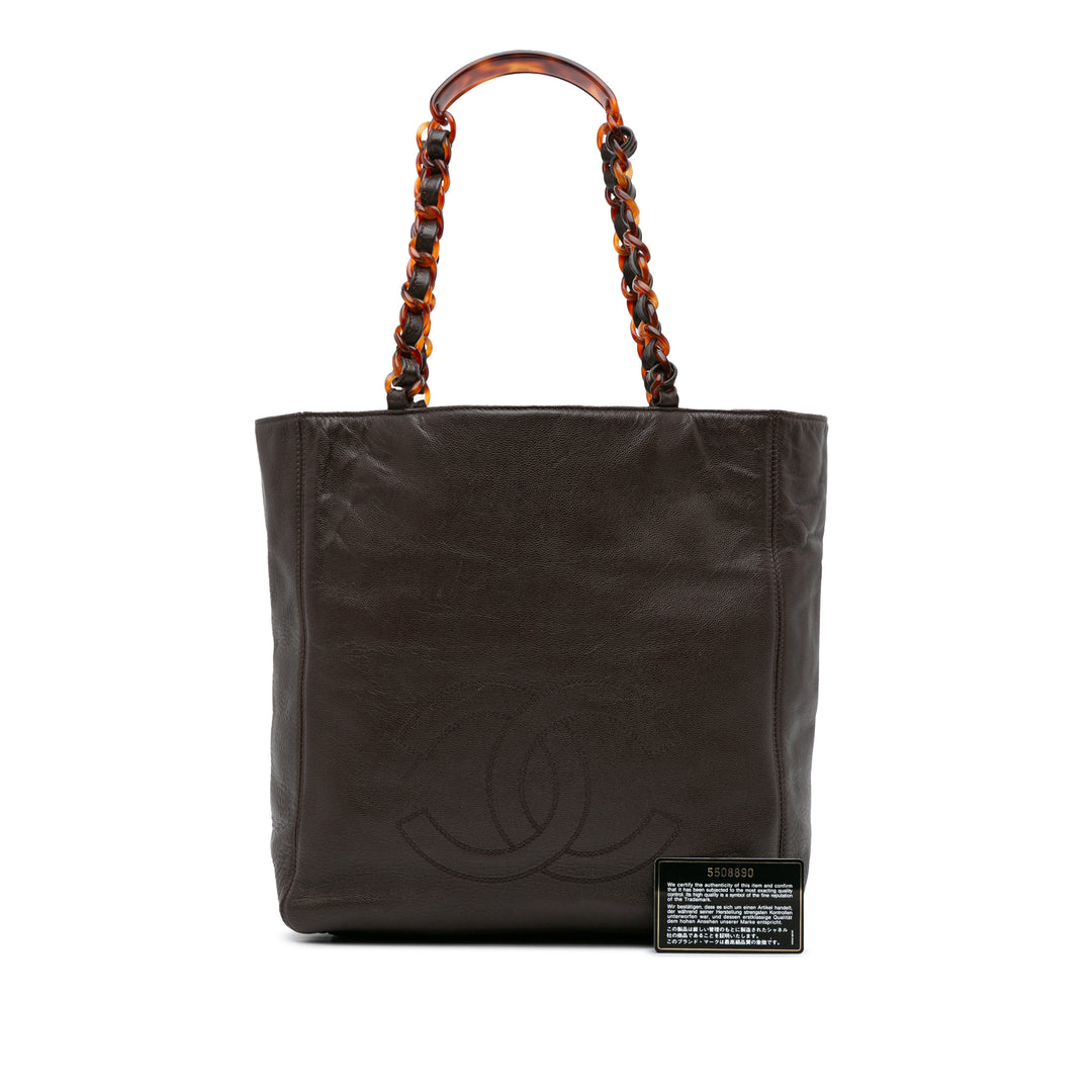 Chanel Caviar CC Tote Bag Brown - GABY PARIS