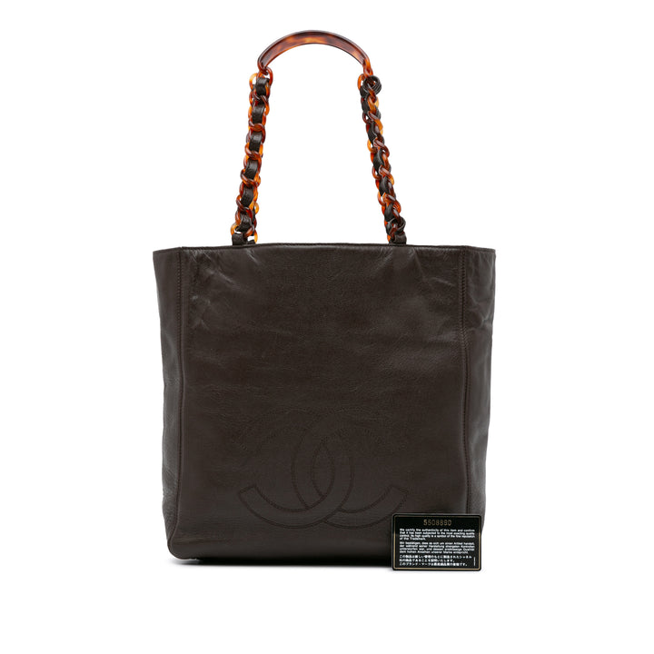 Chanel Caviar CC Tote Bag Brown - GABY PARIS