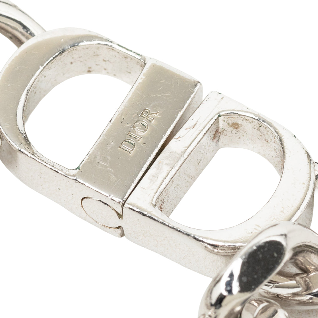 Dior Collier Brass CD Icon Chaîne Link Argenté – vue 3 – GABY PARIS