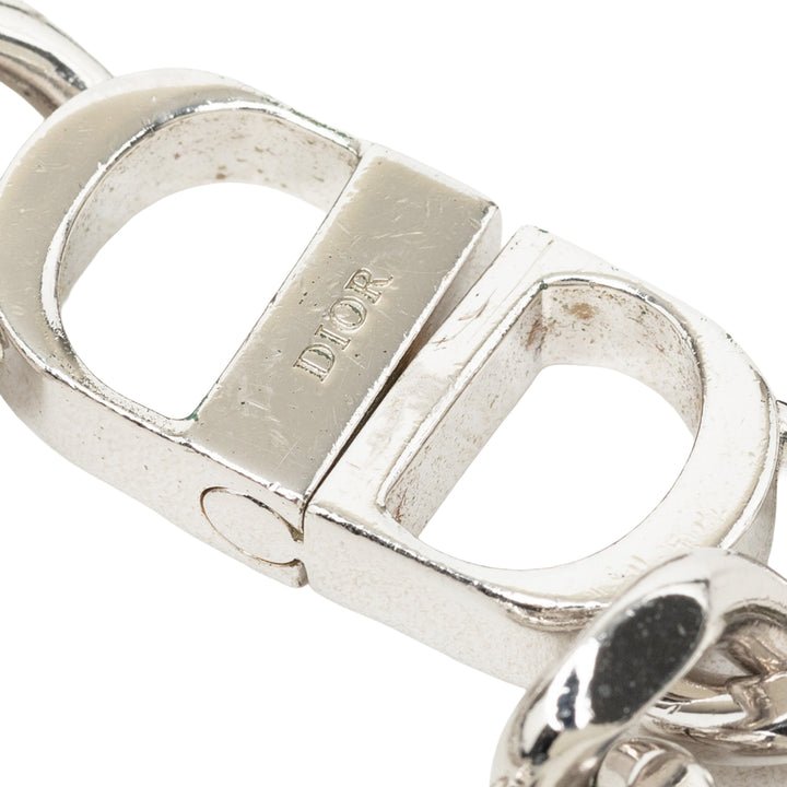 Dior Collier Brass CD Icon Chaîne Link Argenté – vue 3 – GABY PARIS