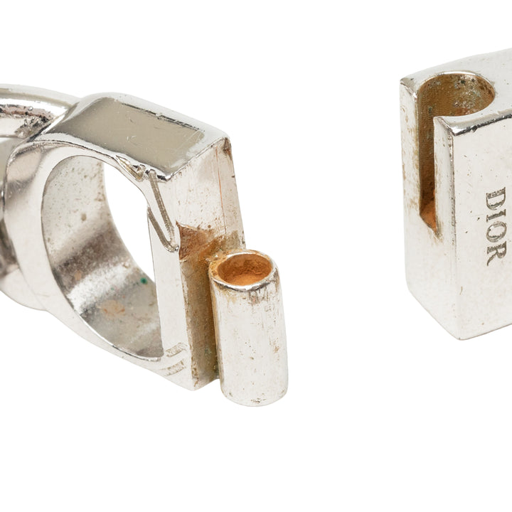 Dior Collier Brass CD Icon Chaîne Link Argenté – vue 4 – GABY PARIS