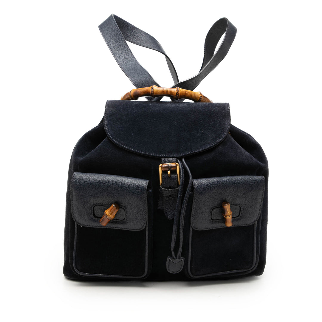 Gucci Bamboo Sac à dos à cordon Daim