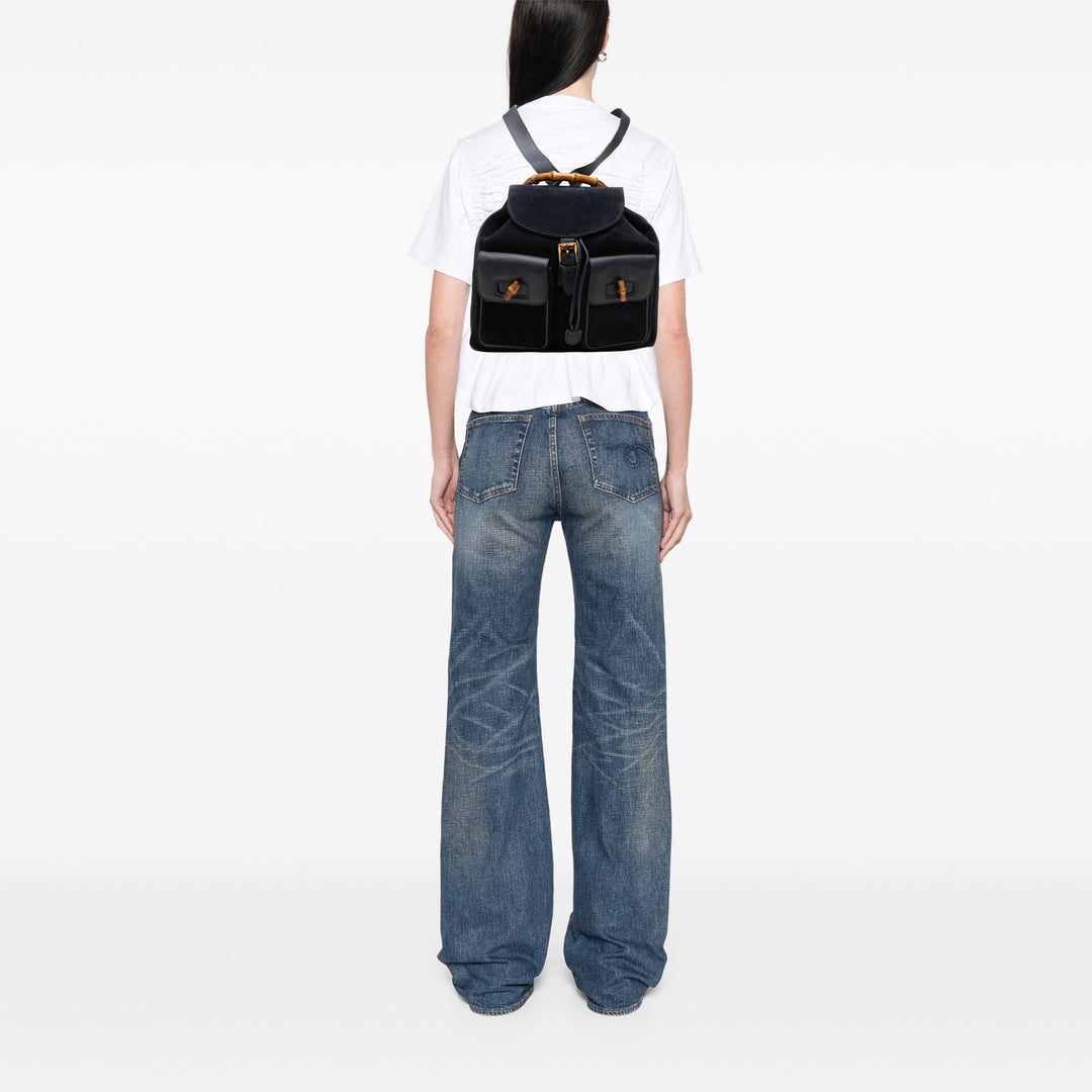 Gucci Bamboo Sac à dos à cordon Daim