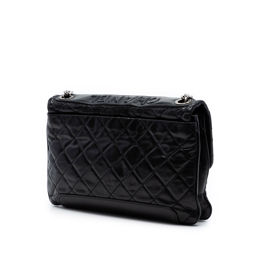 Chanel CC Matelassé Glacé à rabat Cuir de veau