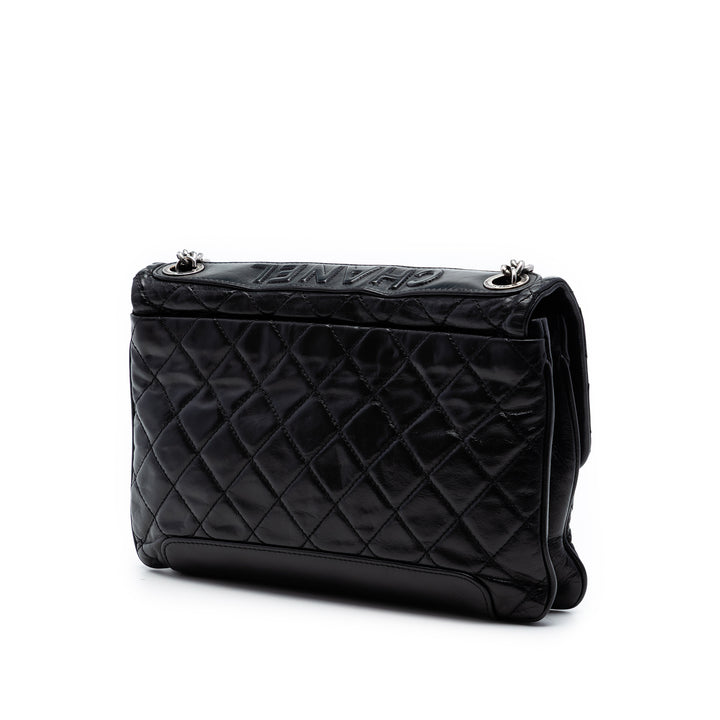 Chanel CC Matelassé Glacé à rabat Cuir de veau