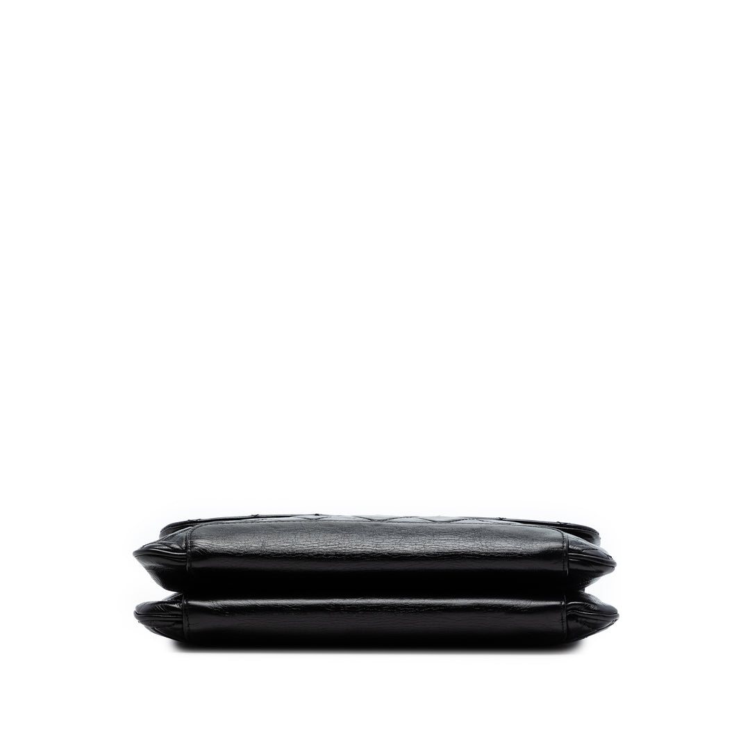 Chanel CC Matelassé Glacé à rabat Cuir de veau