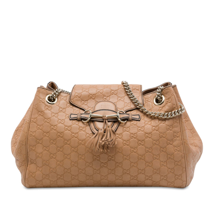 Gucci Guccissima Emily Cabas Grand Marron – vue principale – GABY PARIS