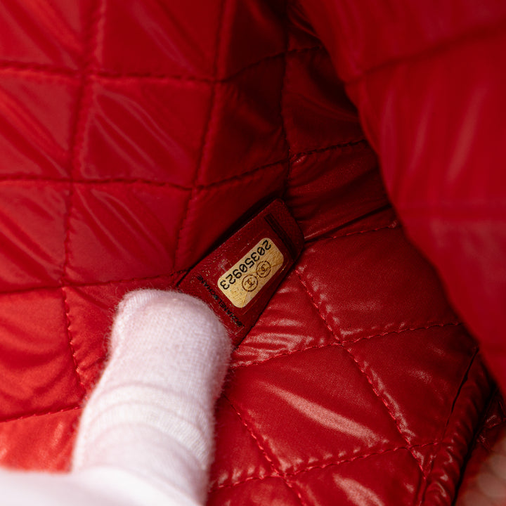 Medium Quilted Lambskin O Case Clutch Red - Gaby Paris