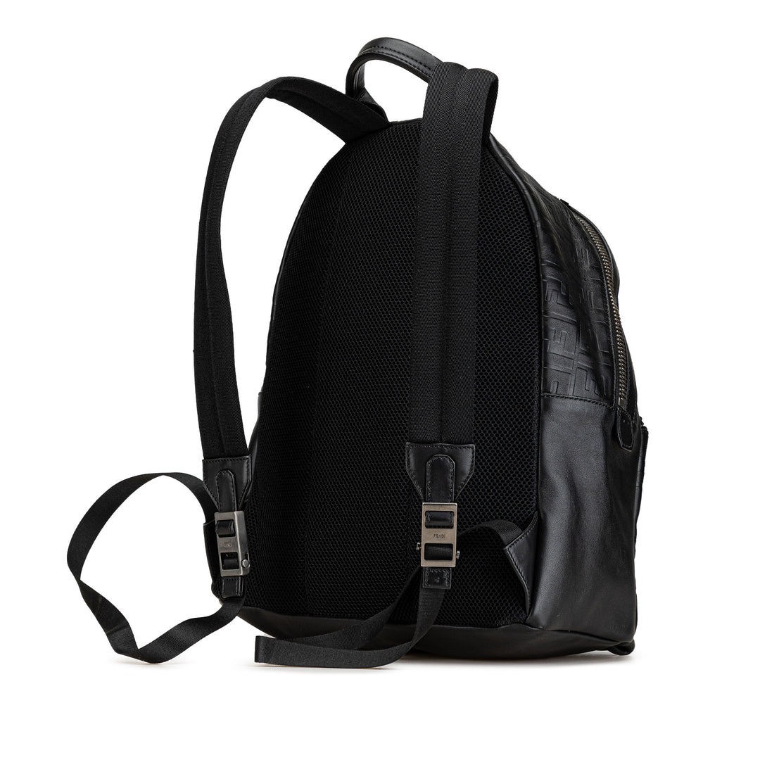 Fendi Vitello Grace Zucca embossé Cuir Sac à dos