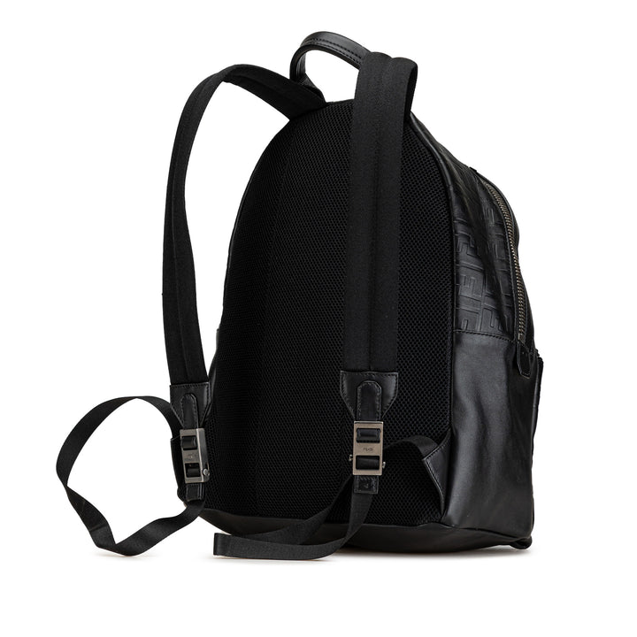 Fendi Vitello Grace Zucca embossé Cuir Sac à dos