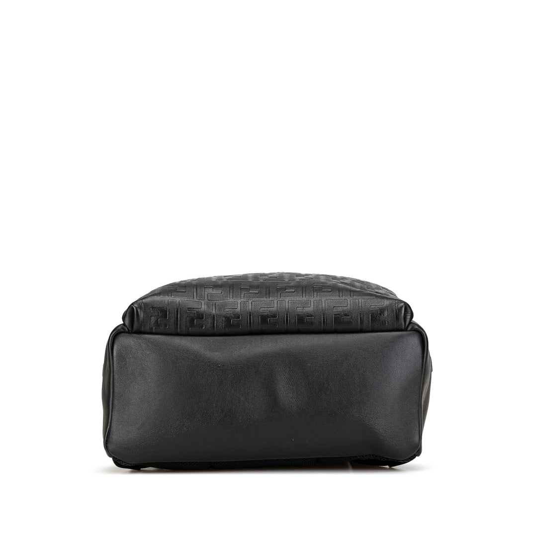 Fendi Vitello Grace Zucca embossé Cuir Sac à dos