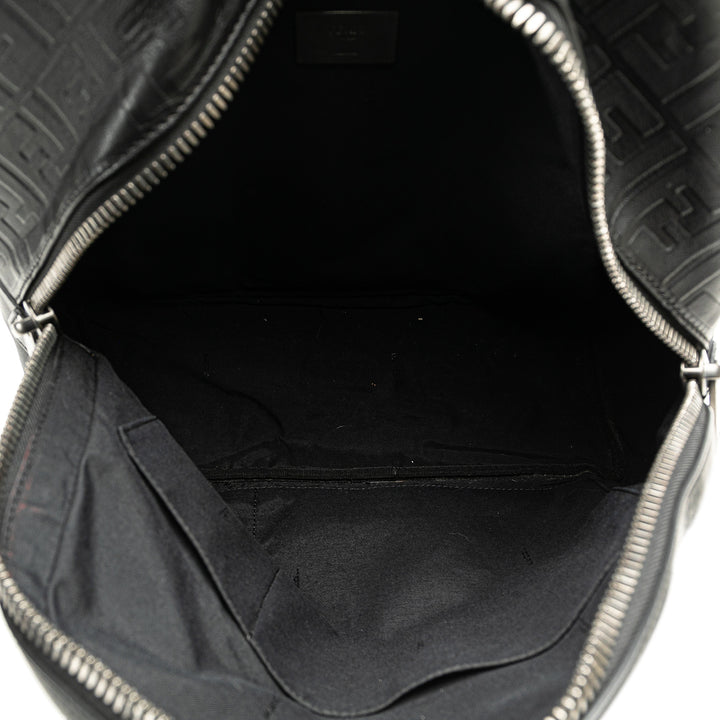 Fendi Vitello Grace Zucca embossé Cuir Sac à dos
