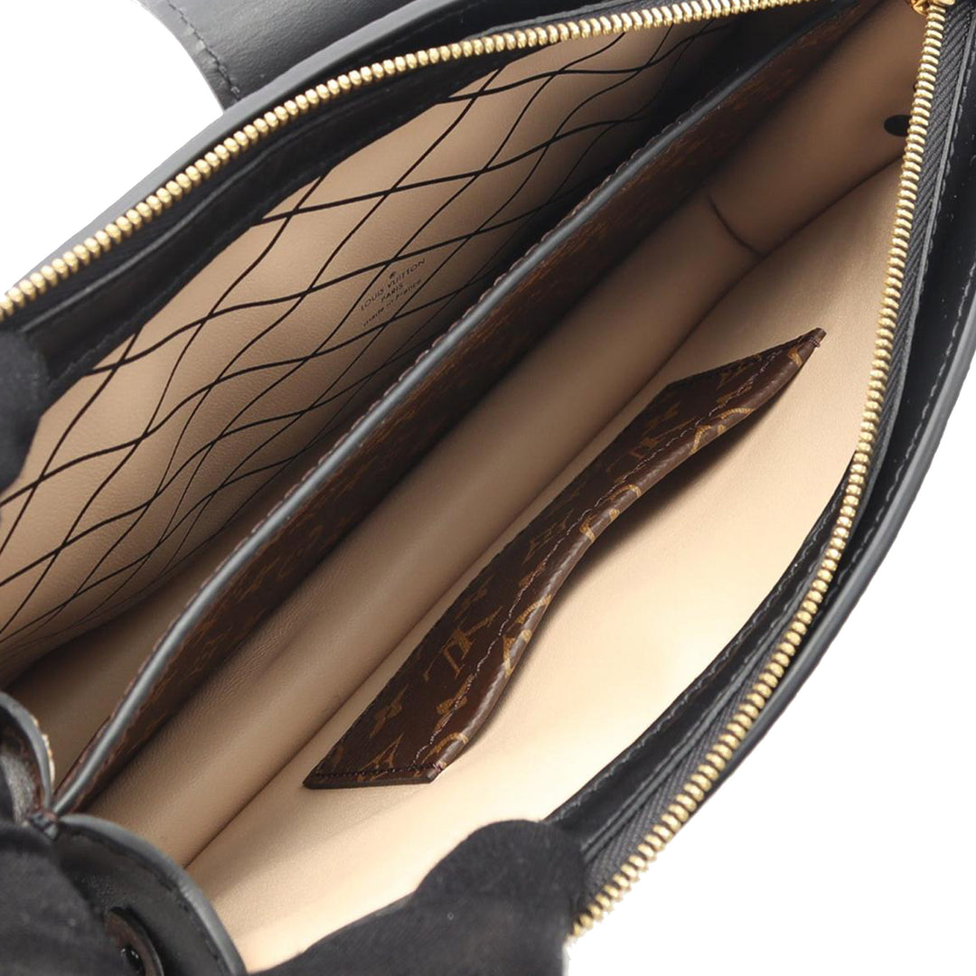 Monogram Reverse Trunk Clutch Brown - Gaby Paris