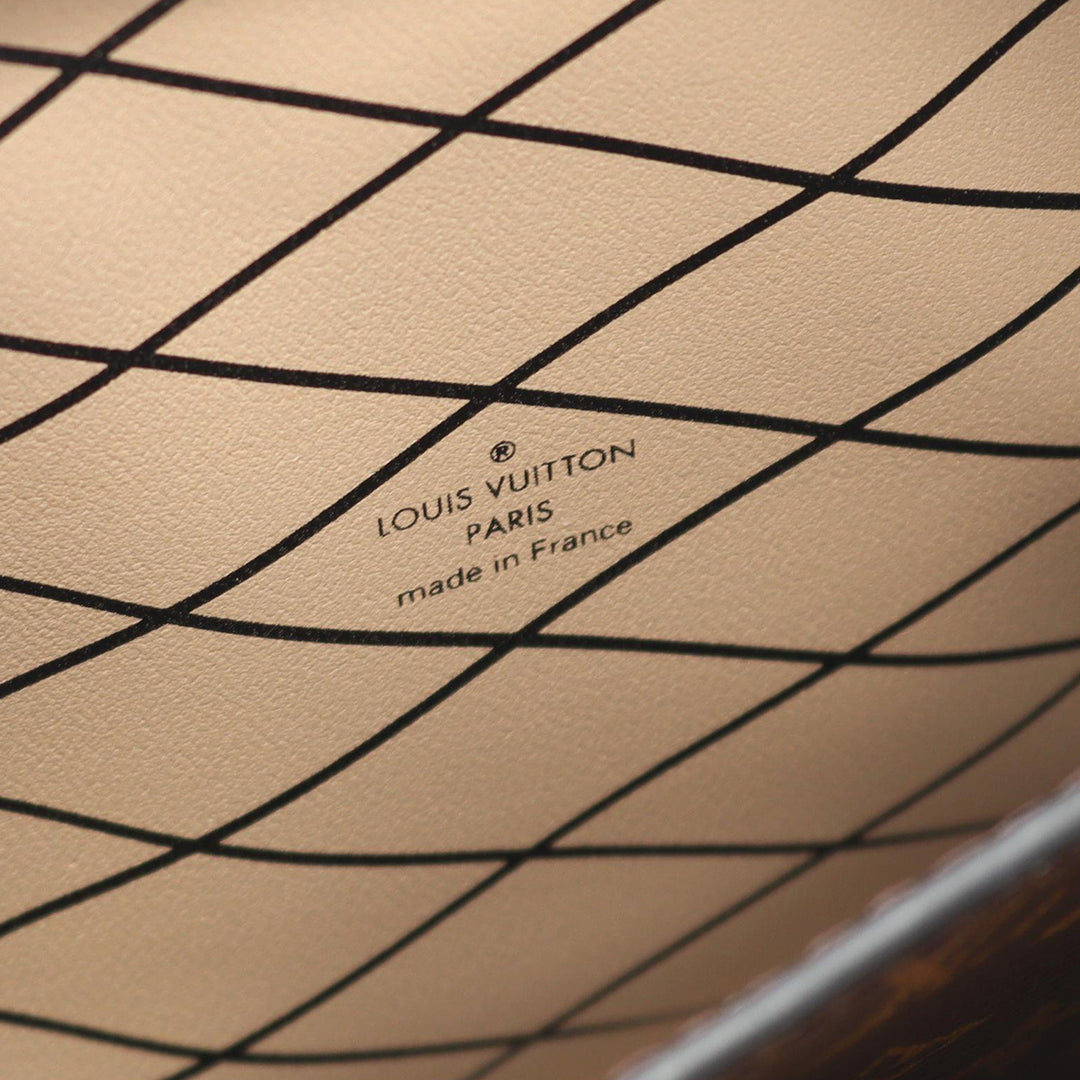 Monogram Reverse Trunk Clutch Brown - Gaby Paris