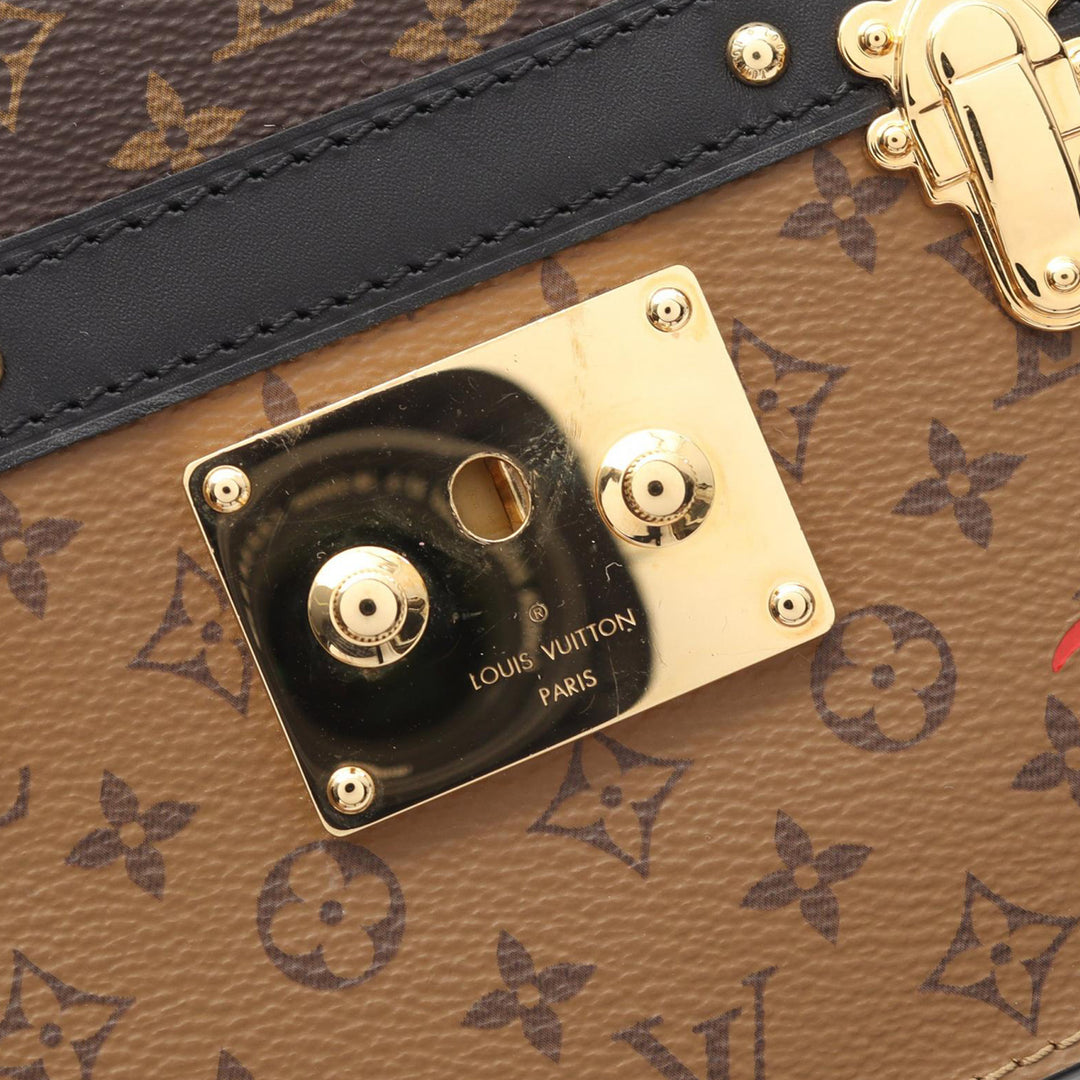 Monogram Reverse Trunk Clutch Brown - Gaby Paris