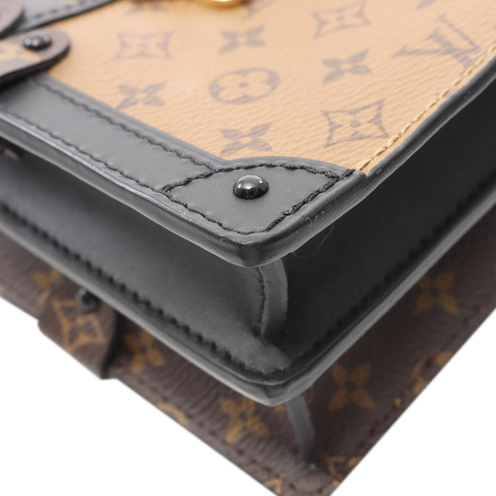 Monogram Reverse Trunk Clutch Brown - Gaby Paris