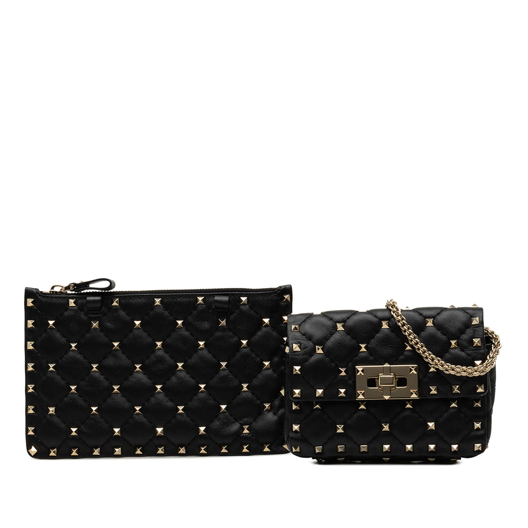 Valentino Rockstud Spike Sac nappa Noir