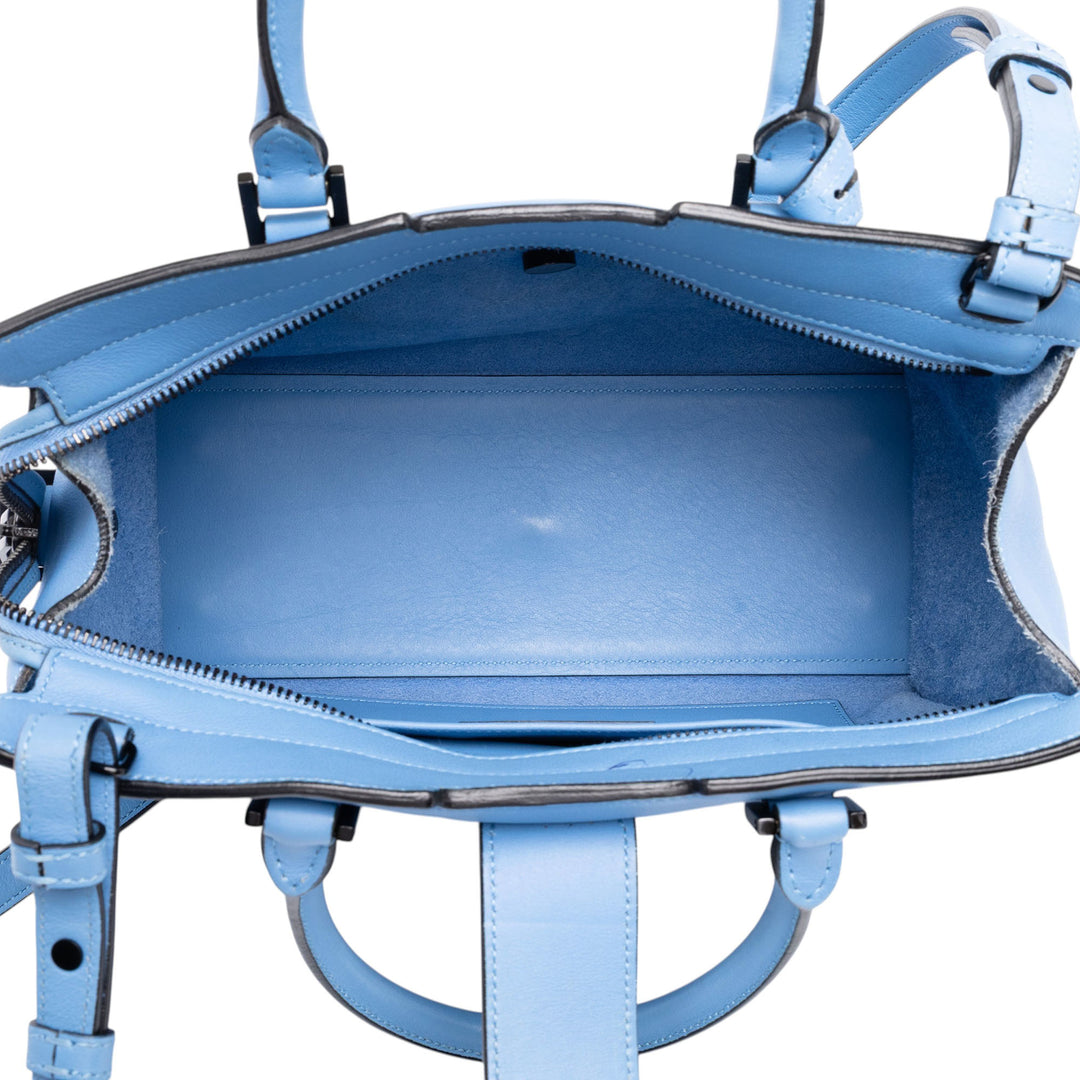 Saint Laurent Cabas Downtown Baby Bleu – vue 4 – GABY PARIS