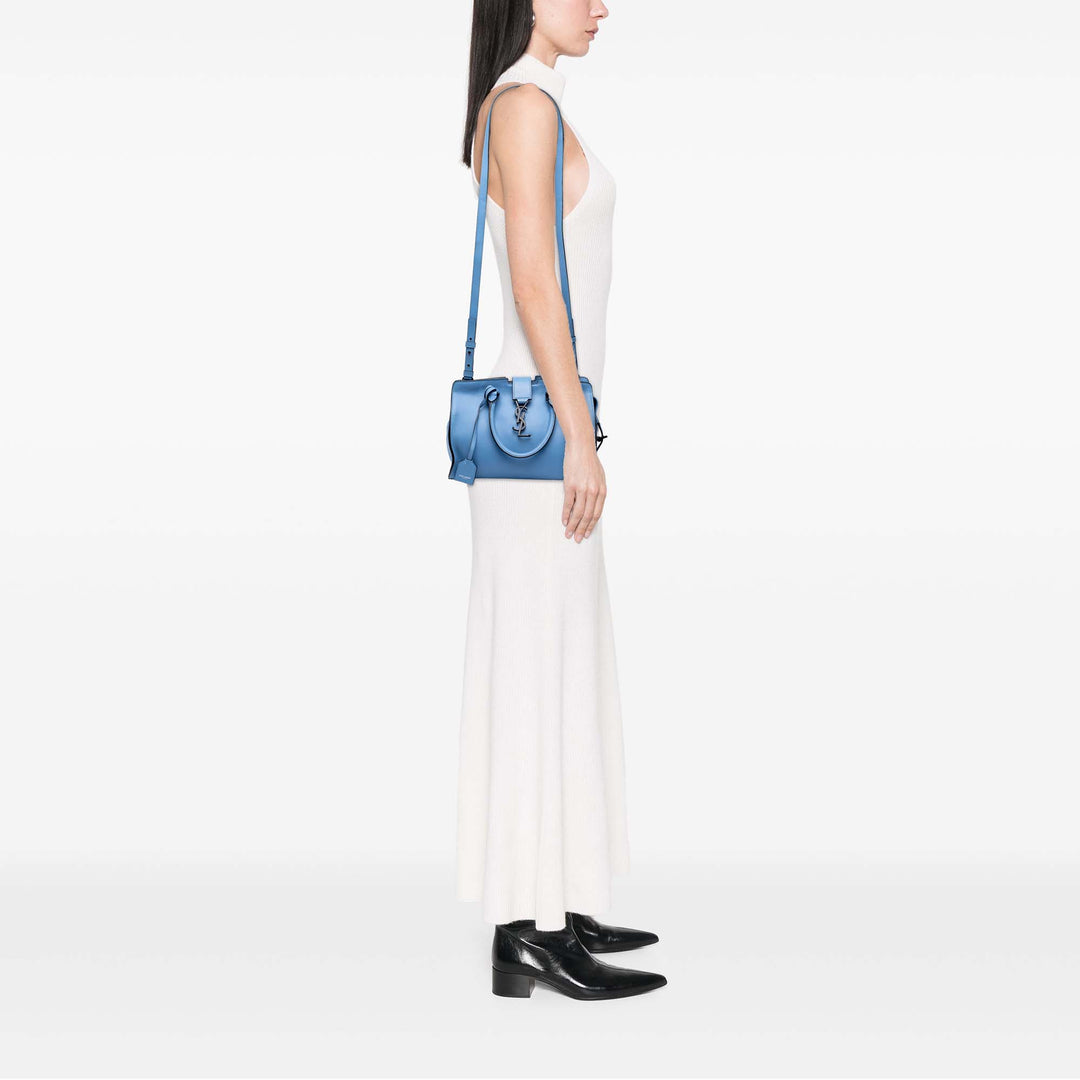 Saint Laurent Cabas Downtown Baby Bleu – vue 6 – GABY PARIS