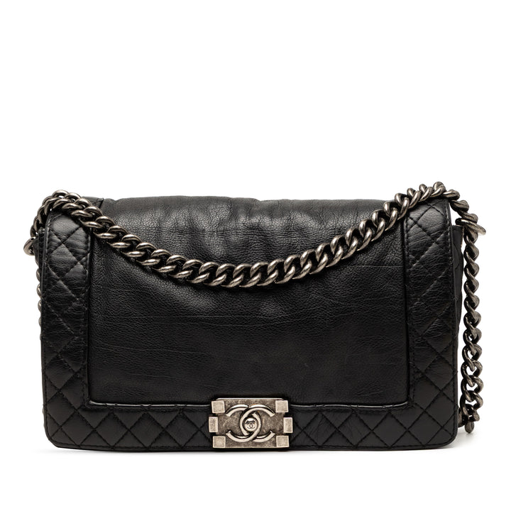 Chanel Medium Cuir de veau Boy Reverso à rabat