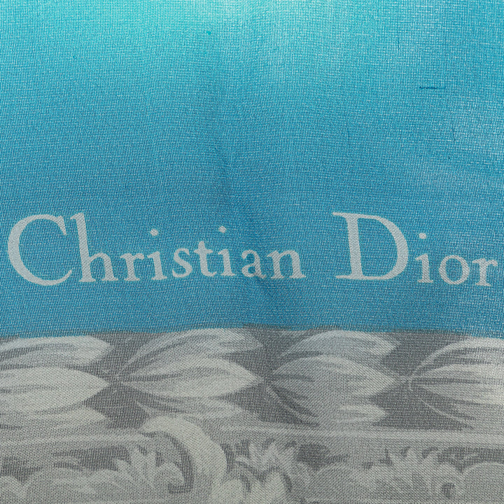 Dior Printed Silk Scarf Blue - GABY PARIS