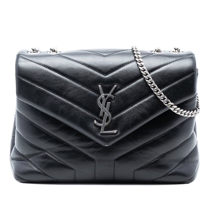Saint Laurent Small Matelassé Cuir Monogram LouLou Sac bandoulière