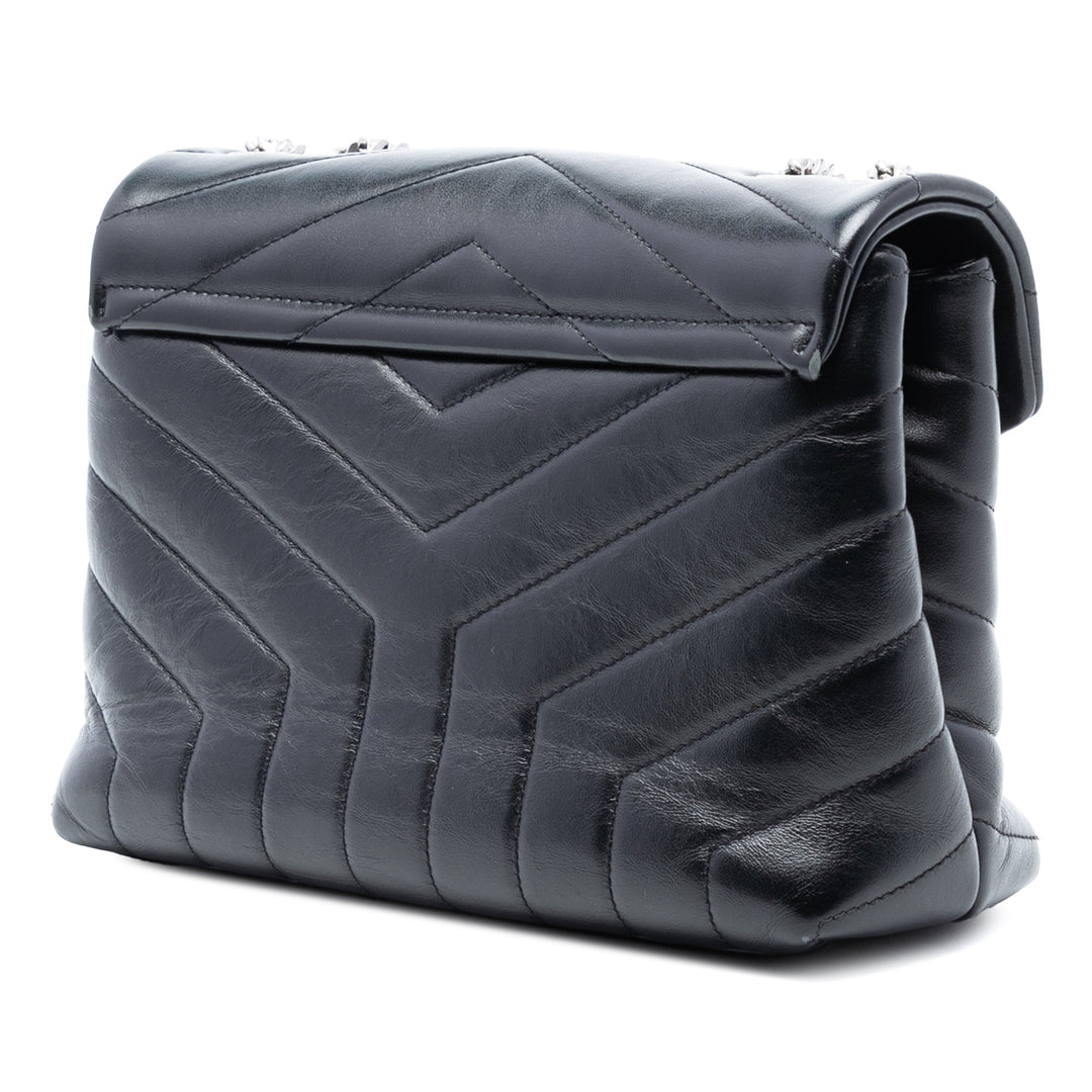 Saint Laurent Small Matelassé Cuir Monogram LouLou Sac bandoulière