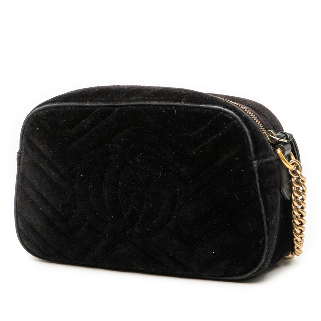 Gucci Small GG Marmont Matelasse Velours Sac porté croisé