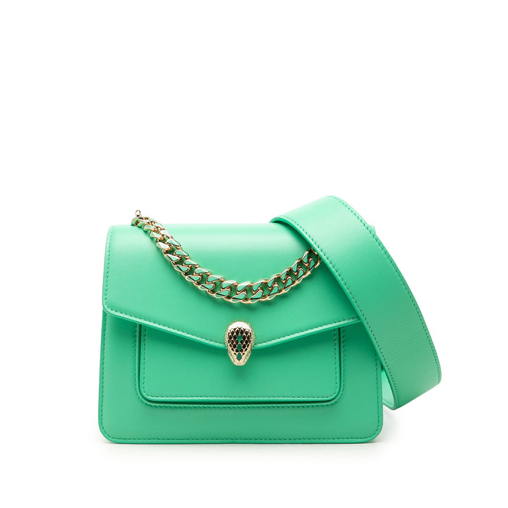 Bvlgari Sac à main Serpenti Forever Chaîne à Maxi Vert – vue principale – GABY PARIS