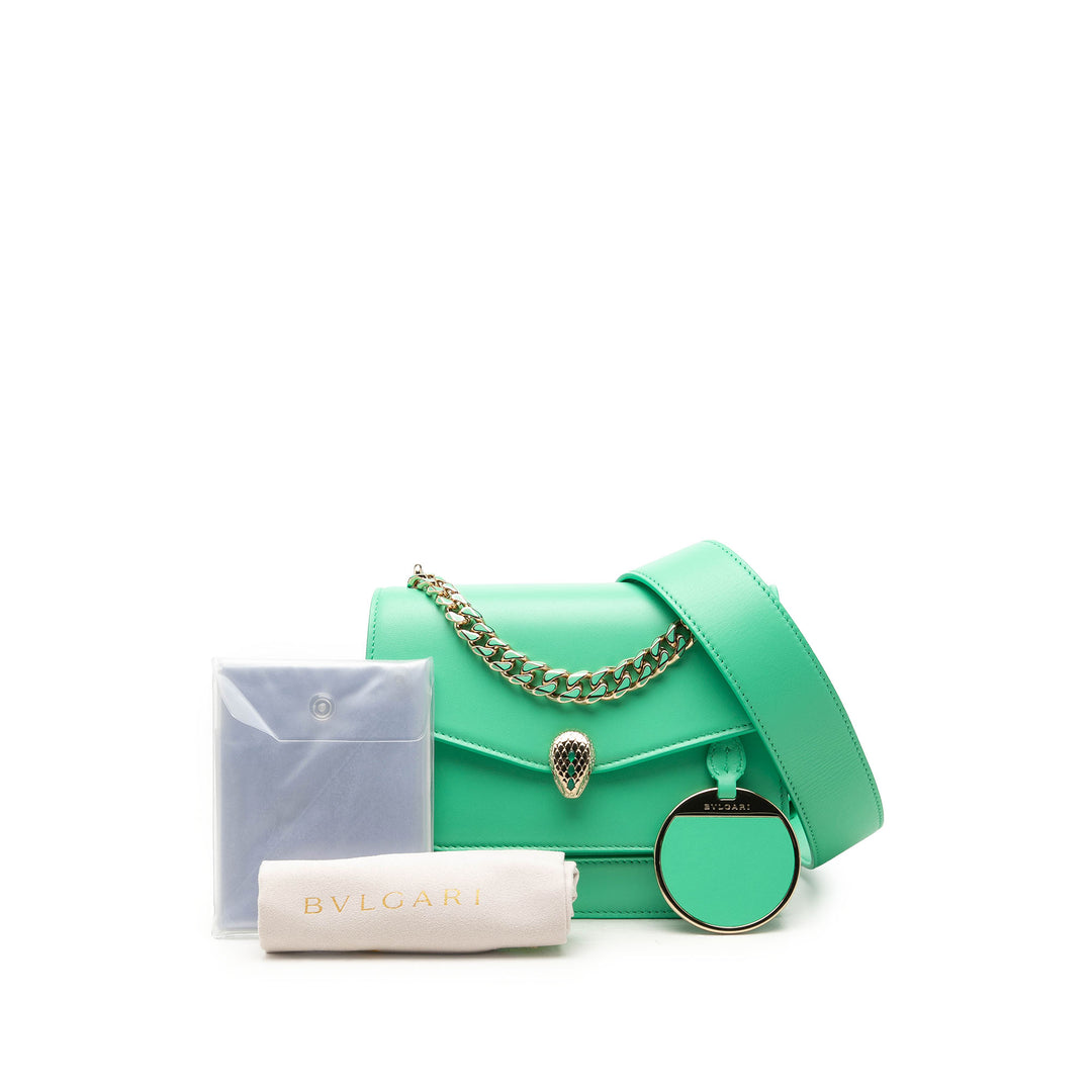 Bvlgari Sac à main Serpenti Forever Chaîne à Maxi Vert – vue 7 – GABY PARIS
