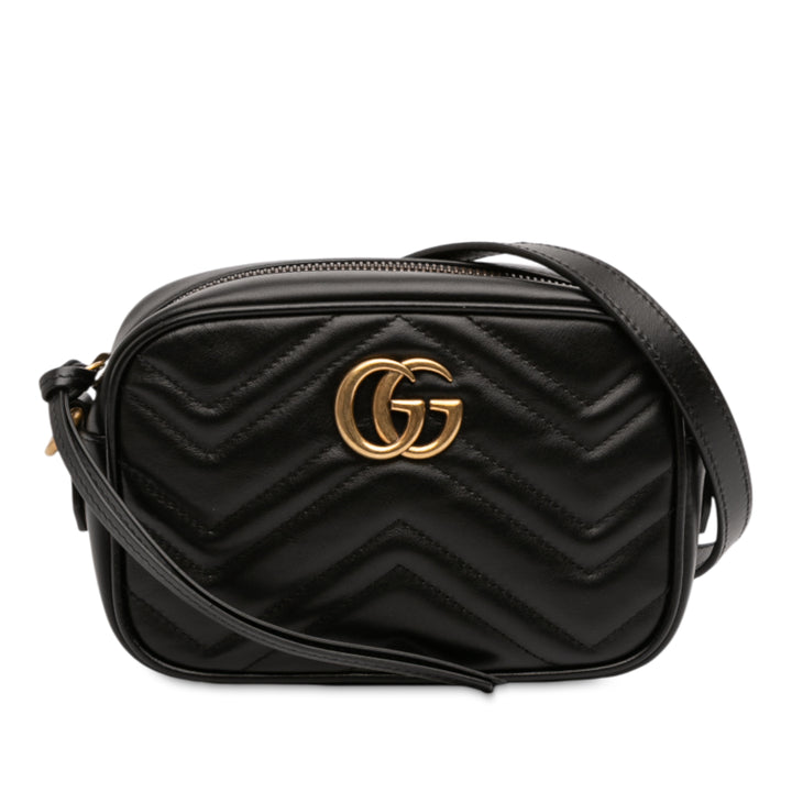 GG Marmont Matelasse Sac Mini Noir