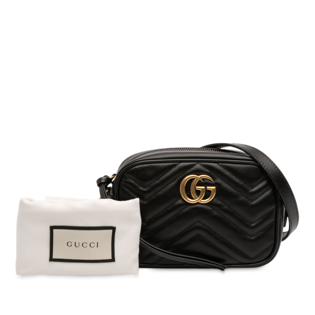 GG Marmont Matelasse Sac Mini Noir