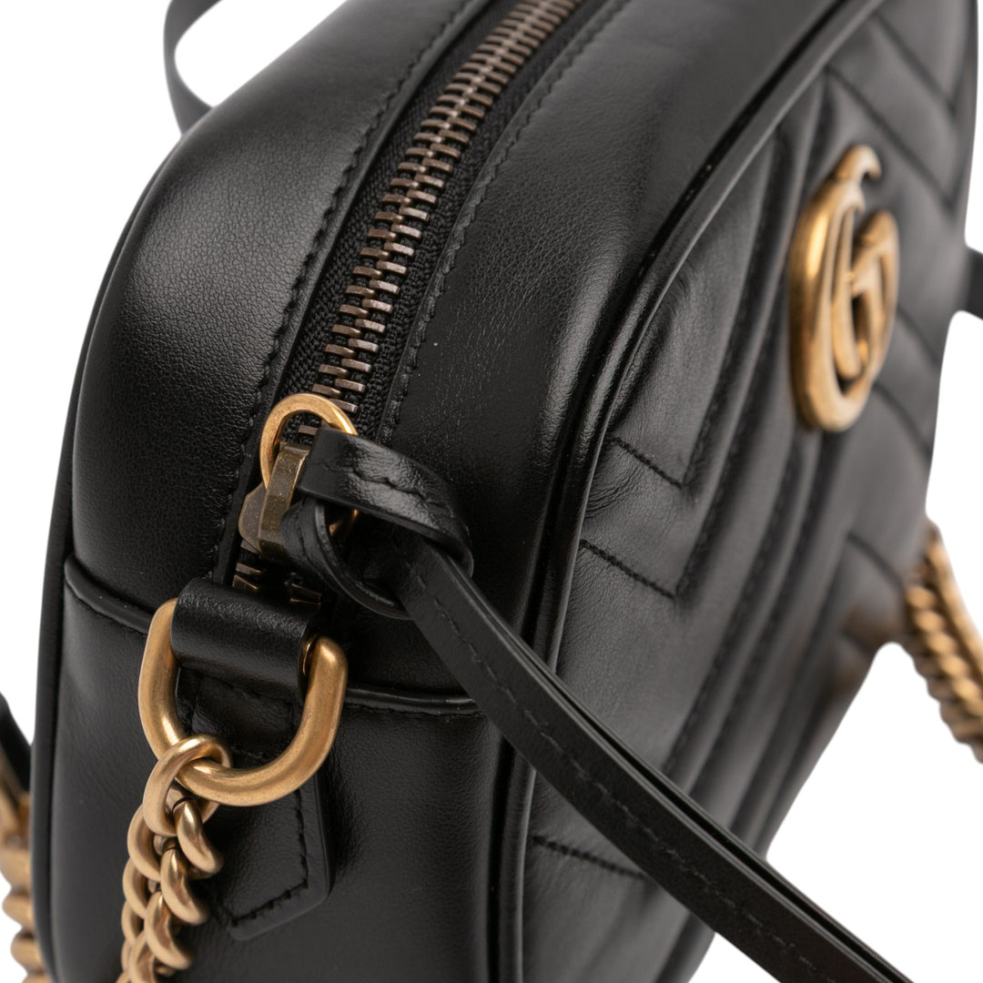 GG Marmont Matelasse Sac Mini Noir