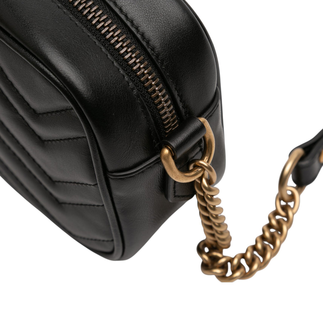 GG Marmont Matelasse Sac Mini Noir