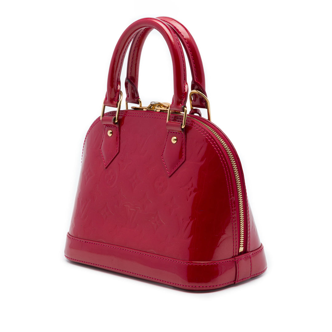 Louis Vuitton Alma BB Cuir verni Monogram Rouge – vue 2 – GABY PARIS