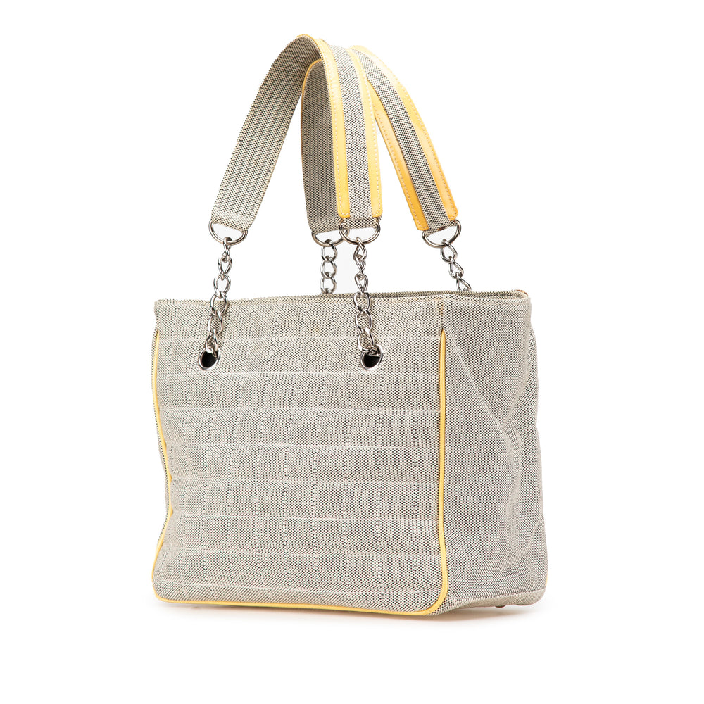 CC Camellia No. 5 Choco Bar Canvas Tote Gray - Gaby Paris