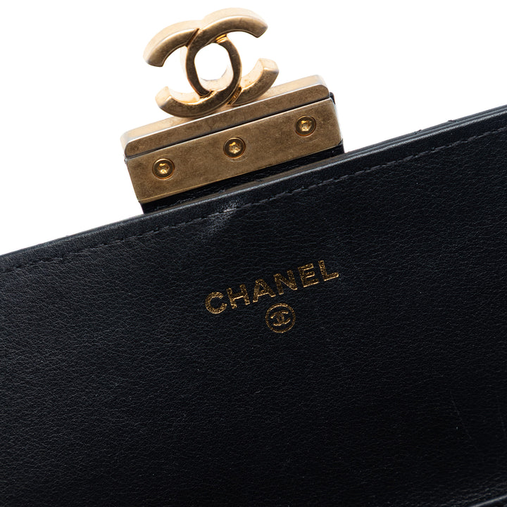 Chanel Mixed Quilt Cuir de veau Golden Class Wallet on Chain