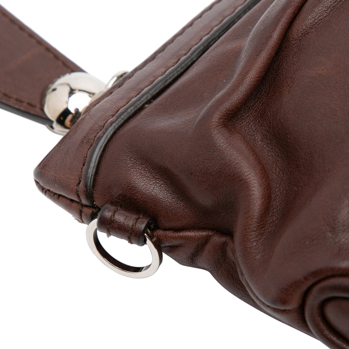 Leather Babe Clutch Brown - Gaby Paris