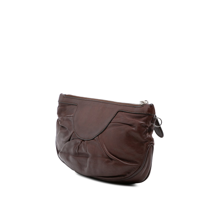 Leather Babe Clutch Brown - Gaby Paris