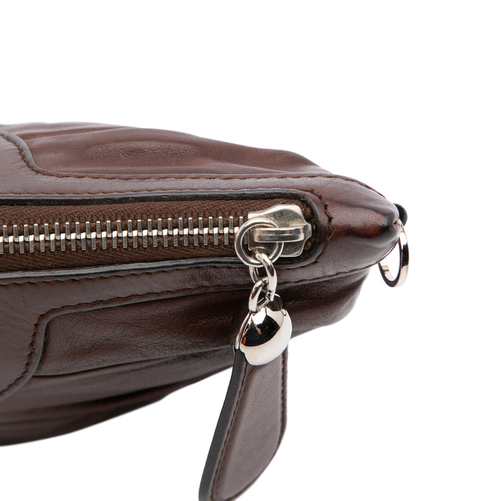 Leather Babe Clutch Brown - Gaby Paris