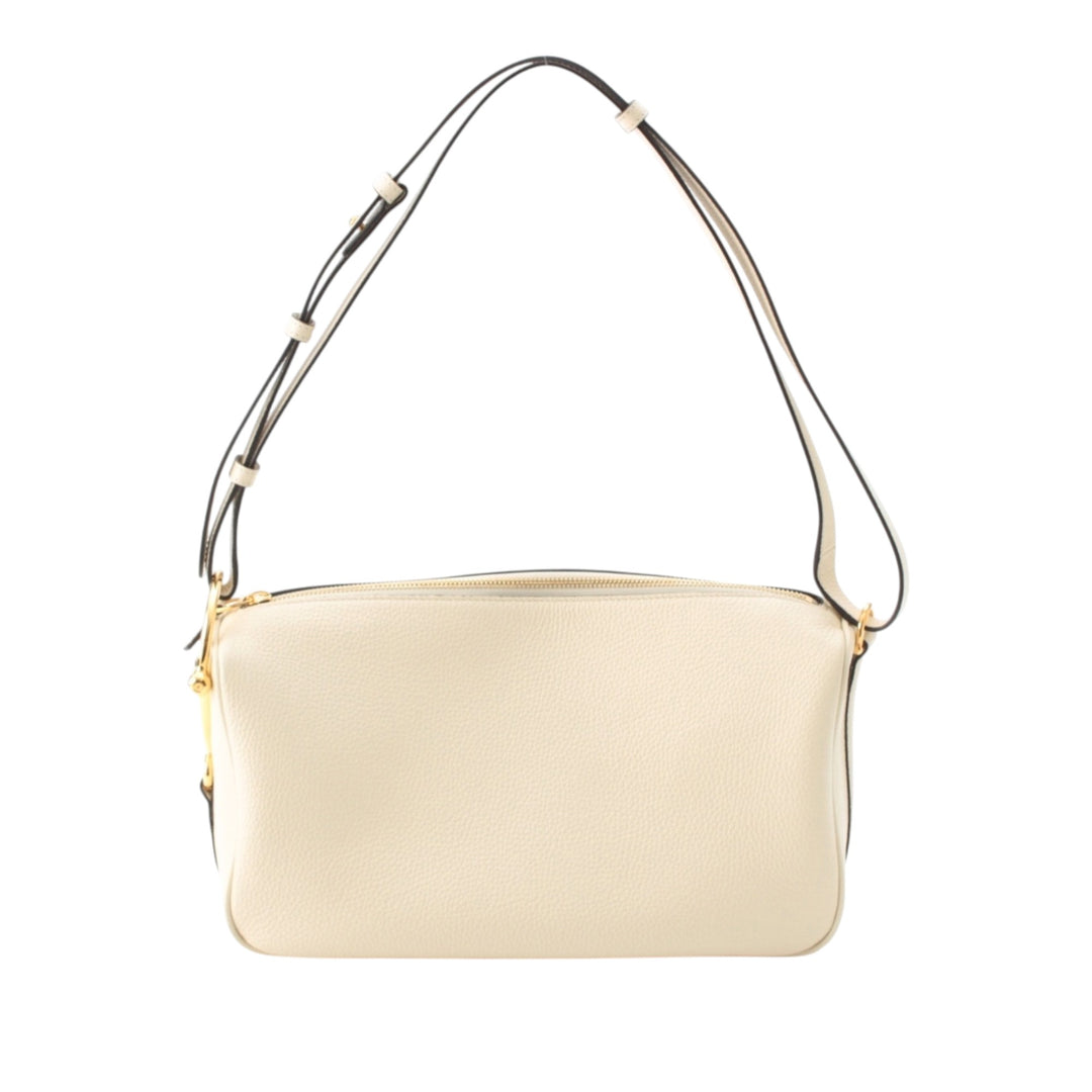Half Horsebit Sac Moyen Cuir de veau Blanc