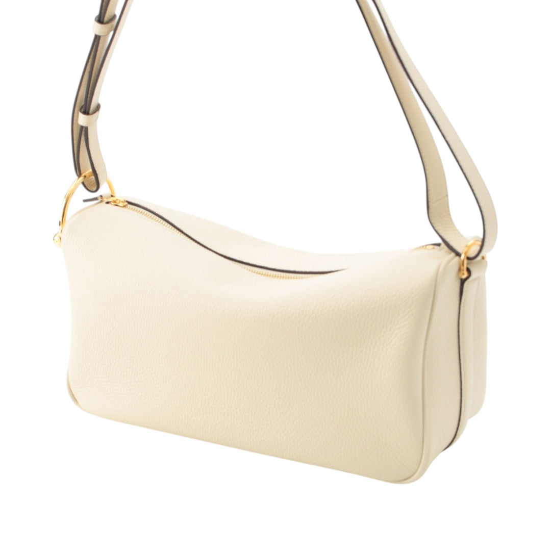 Half Horsebit Sac Moyen Cuir de veau Blanc