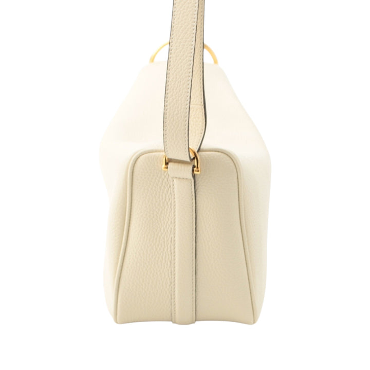 Half Horsebit Sac Moyen Cuir de veau Blanc