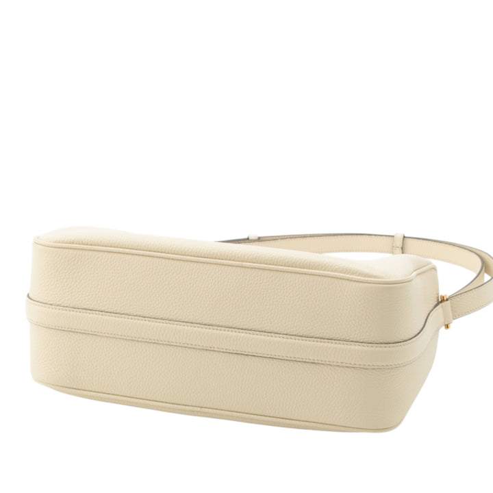 Half Horsebit Sac Moyen Cuir de veau Blanc