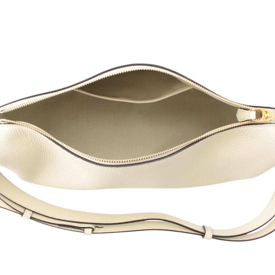 Half Horsebit Sac Moyen Cuir de veau Blanc